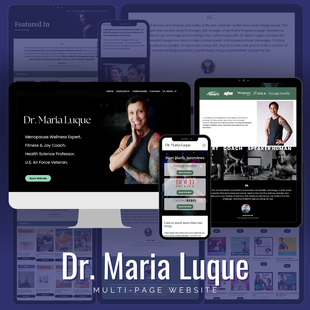 Dr Maria Luque Website Design