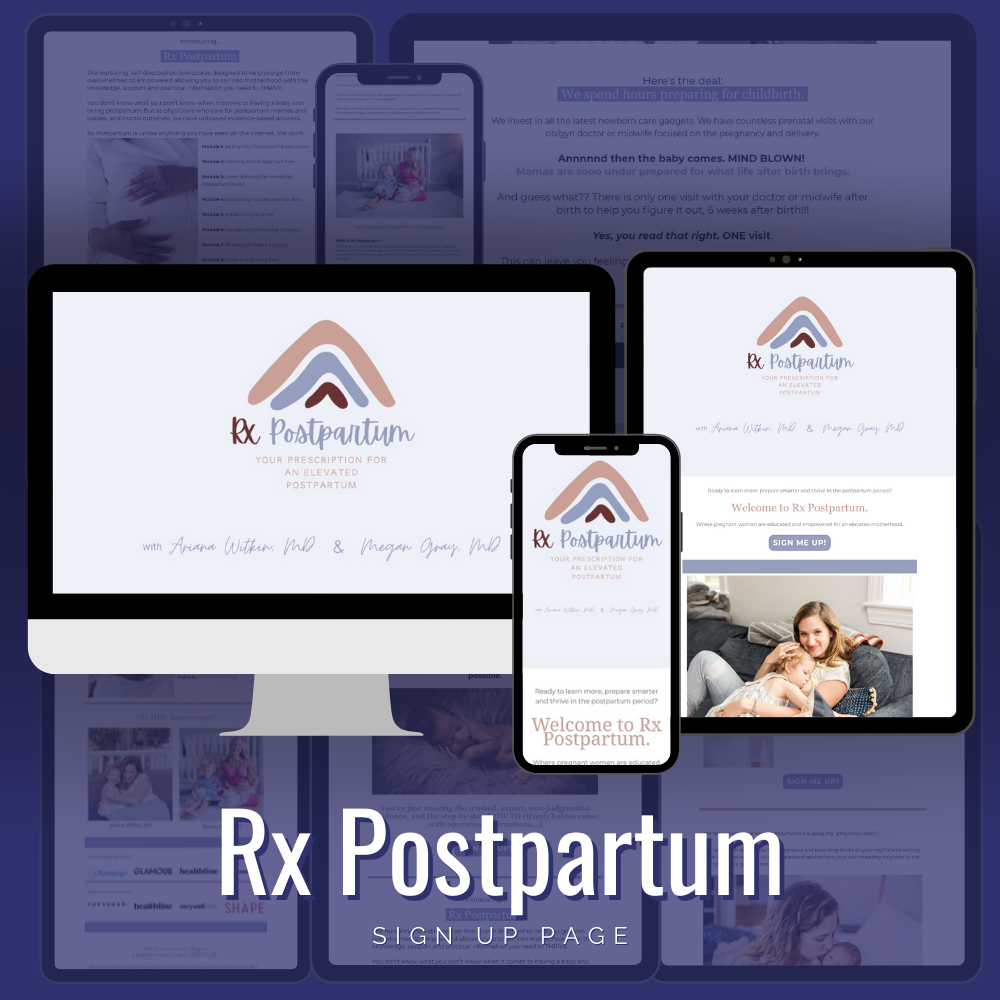 Rx Postpartum Sign Up Page